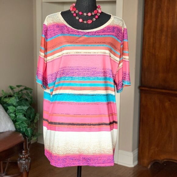MissLook Multicolored Stripes T Shirt - Picture 4 of 10
